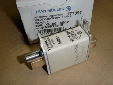 N5012613 NH00/NH000-Sicherung M000gL/K 25A gL/gG mit Kraftmelder